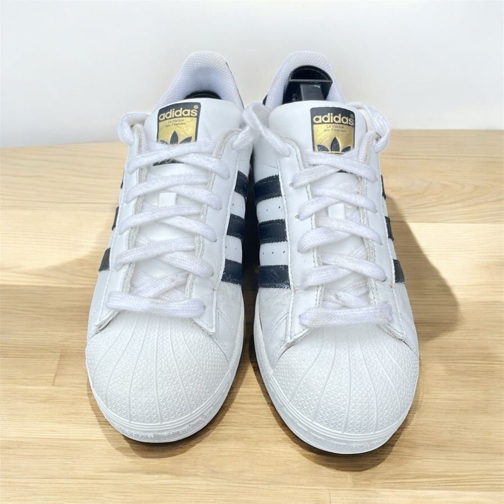 Adidas Superstar Sneakers Black and White Size US 6.5 Women’s EUR 37.5 CM 23.5 - Picture 4 of 6